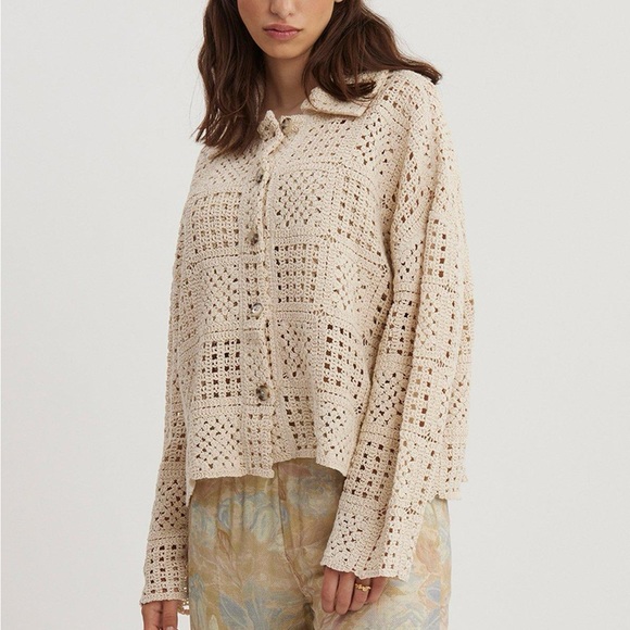 Sold / Holzweiler Bridget crochet jacket in ecru - Picture 2 of 13